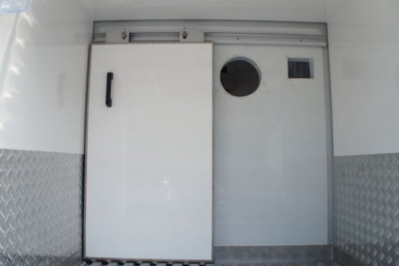 Fix partition with sliding door